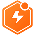 Orange PowerFlex icon with lighting